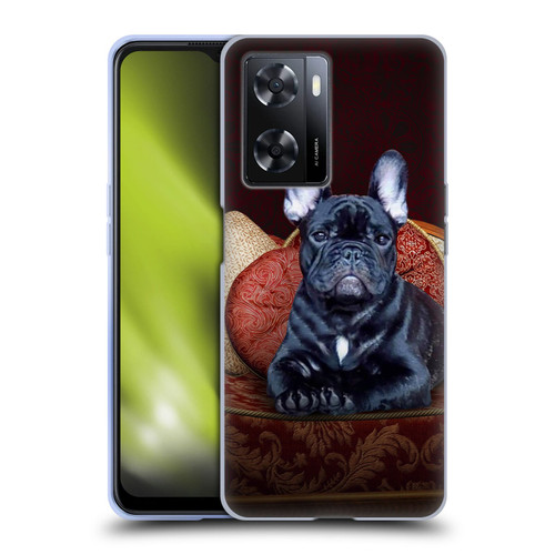 Klaudia Senator French Bulldog 2 Classic Couch Soft Gel Case for OPPO A57s