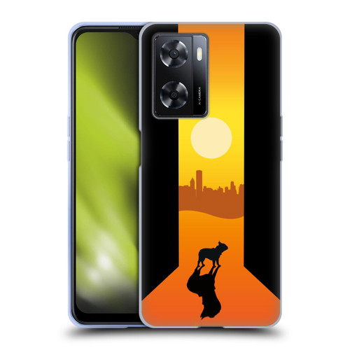 Klaudia Senator French Bulldog 2 Shadow At Sunset Soft Gel Case for OPPO A57s