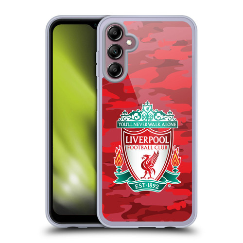 Liverpool Football Club Camou Home Colourways Crest Soft Gel Case for Samsung Galaxy A14 5G