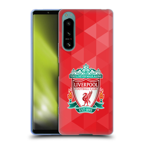 Liverpool Football Club Crest 1 Red Geometric 1 Soft Gel Case for Sony Xperia 5 IV