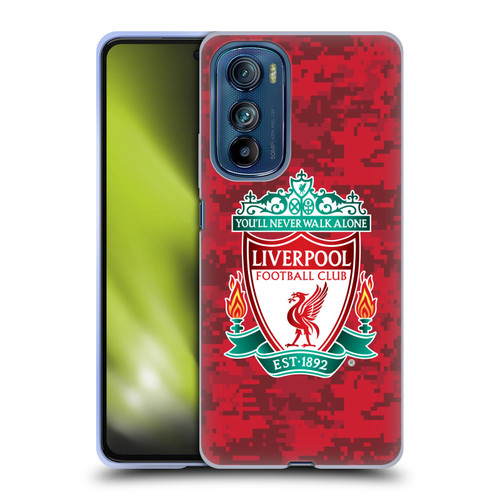 Liverpool Football Club Digital Camouflage Home Red Crest Soft Gel Case for Motorola Edge 30