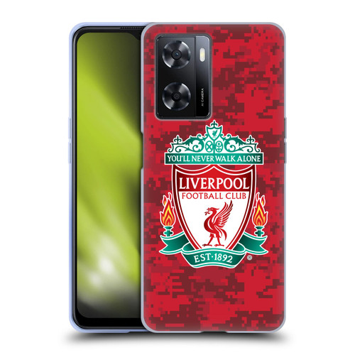 Liverpool Football Club Digital Camouflage Home Red Crest Soft Gel Case for OPPO A57s