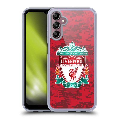 Liverpool Football Club Digital Camouflage Home Red Crest Soft Gel Case for Samsung Galaxy A14 5G