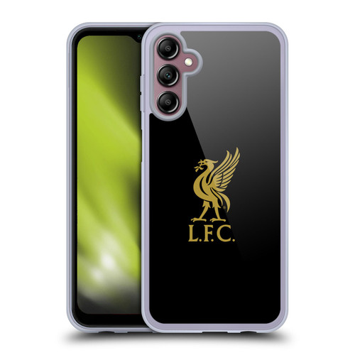 Liverpool Football Club Liver Bird Gold Logo On Black Soft Gel Case for Samsung Galaxy A14 5G