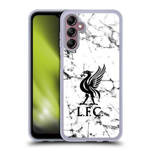Liverpool Football Club Marble Black Liver Bird Soft Gel Case for Samsung Galaxy A14 5G