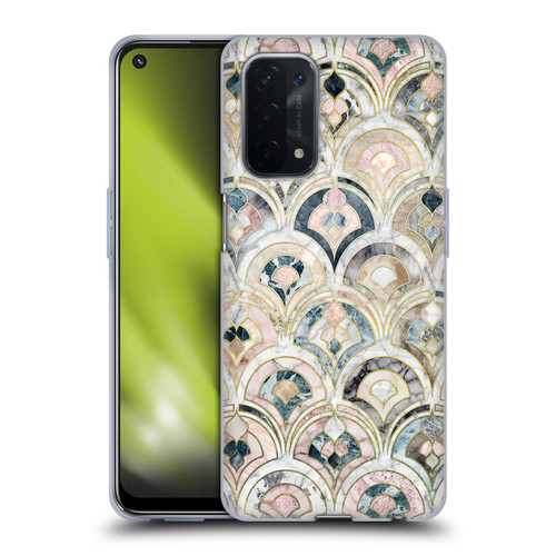 Micklyn Le Feuvre Marble Patterns Art Deco Tiles In Soft Pastels Soft Gel Case for OPPO A54 5G