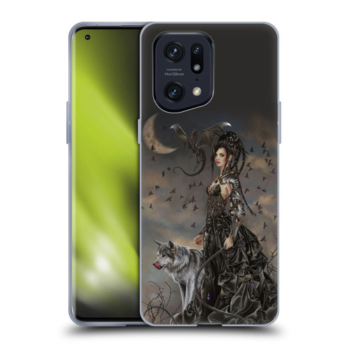 Nene Thomas Crescents Gothic Fairy Woman With Wolf Soft Gel Case for OPPO Find X5 Pro