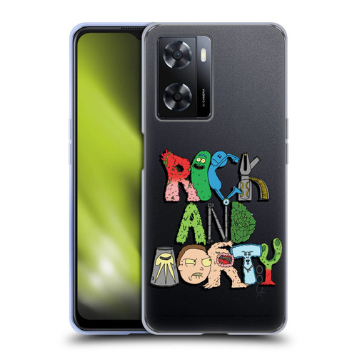 Rick And Morty Season 3 Character Art Typography Soft Gel Case for OPPO A57s