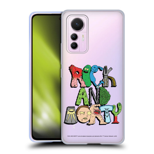 Rick And Morty Season 3 Character Art Typography Soft Gel Case for Xiaomi 12 Lite