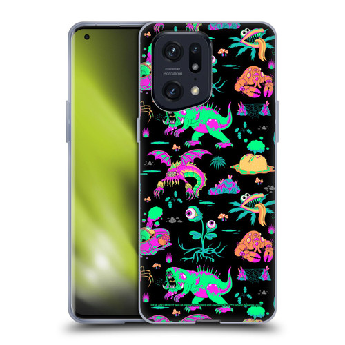 Rick And Morty Season 3 Graphics Aliens Soft Gel Case for OPPO Find X5 Pro