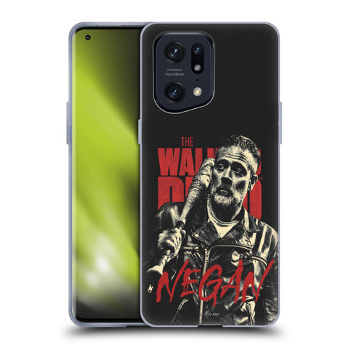 AMC The Walking Dead Season 10 Character Portraits Negan Soft Gel Case for OPPO Find X5 Pro