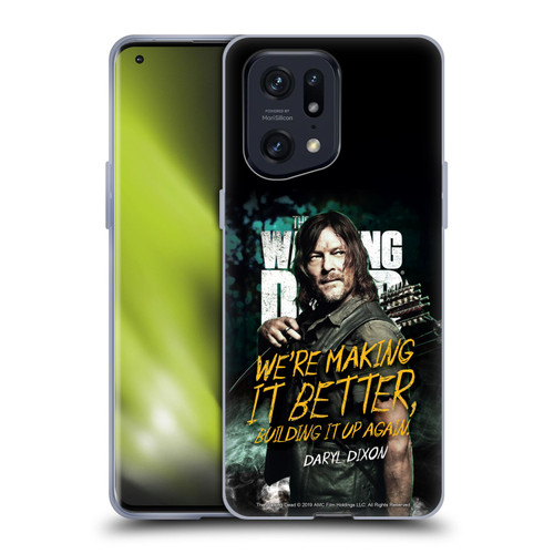 AMC The Walking Dead Season 9 Quotes Daryl Soft Gel Case for OPPO Find X5 Pro