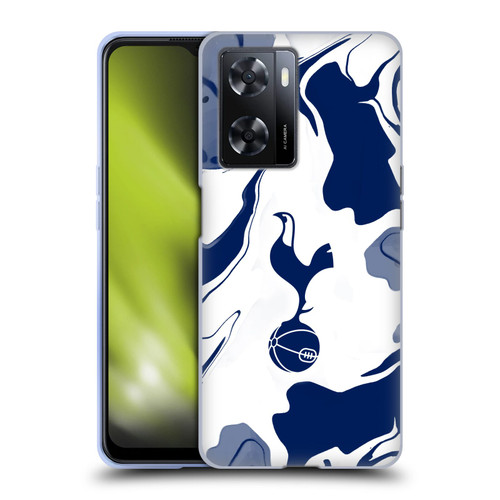 Tottenham Hotspur F.C. Badge Blue And White Marble Soft Gel Case for OPPO A57s