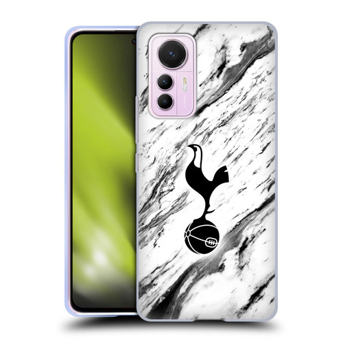 Tottenham Hotspur F.C. Badge Black And White Marble Soft Gel Case for Xiaomi 12 Lite