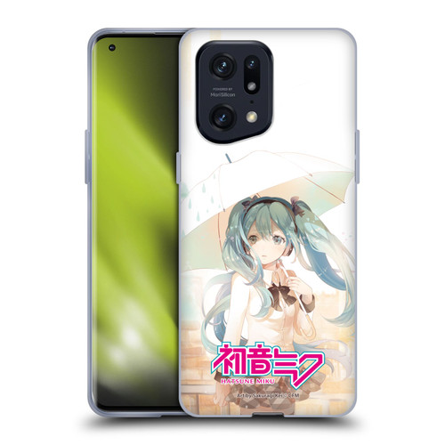 Hatsune Miku Graphics Rain Soft Gel Case for OPPO Find X5 Pro