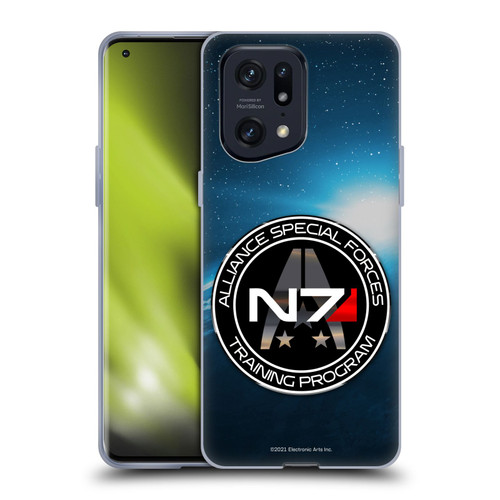EA Bioware Mass Effect 3 Badges And Logos N7 Training Program Soft Gel Case for OPPO Find X5 Pro
