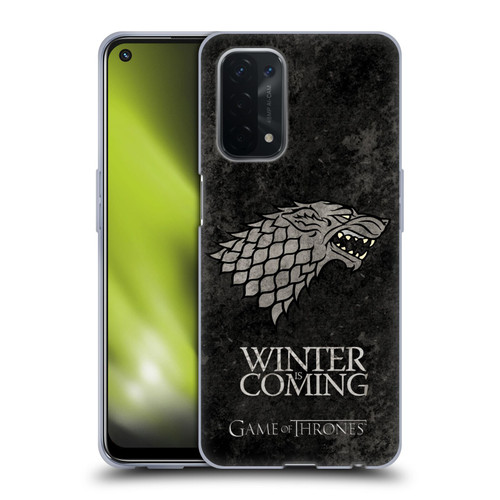 HBO Game of Thrones Dark Distressed Look Sigils Stark Soft Gel Case for OPPO A54 5G