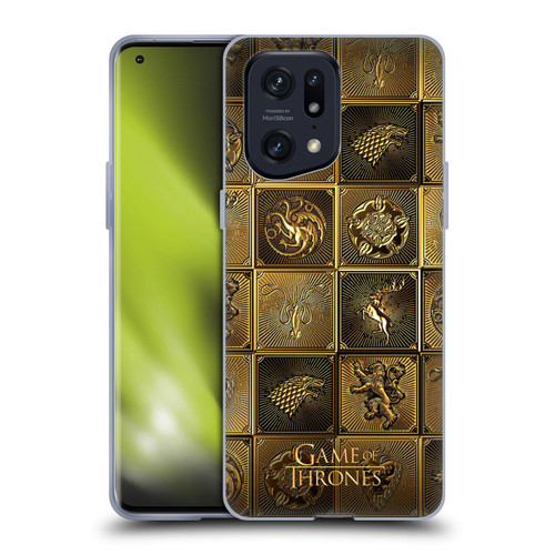 HBO Game of Thrones Golden Sigils All Houses Soft Gel Case for OPPO Find X5 Pro
