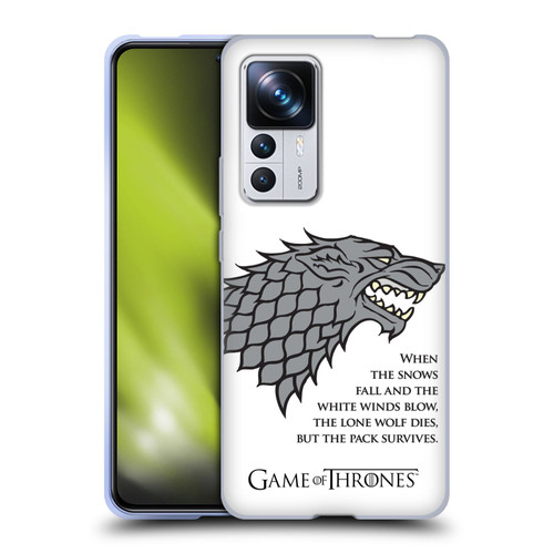 HBO Game of Thrones Graphics White Winds Soft Gel Case for Xiaomi 12T Pro
