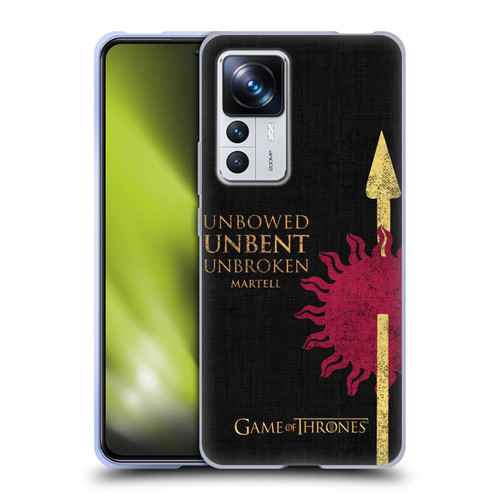 HBO Game of Thrones House Mottos Martell Soft Gel Case for Xiaomi 12T Pro