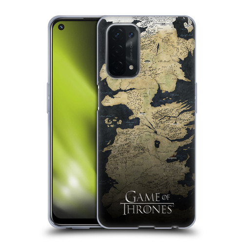 HBO Game of Thrones Key Art Westeros Map Soft Gel Case for OPPO A54 5G