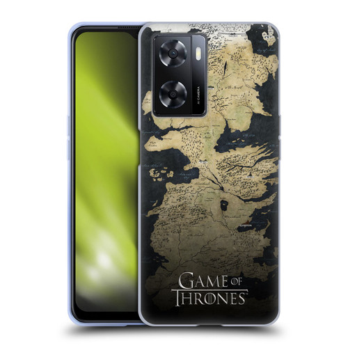 HBO Game of Thrones Key Art Westeros Map Soft Gel Case for OPPO A57s