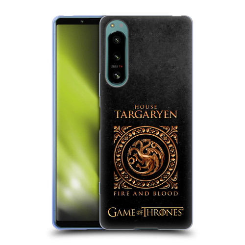 HBO Game of Thrones Metallic Sigils Targaryen Soft Gel Case for Sony Xperia 5 IV