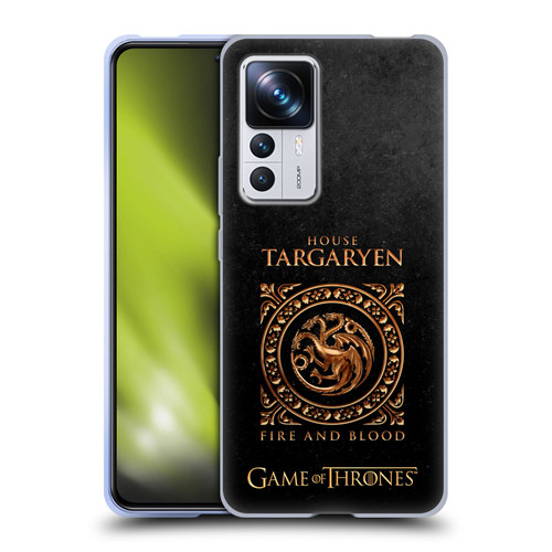 HBO Game of Thrones Metallic Sigils Targaryen Soft Gel Case for Xiaomi 12T Pro