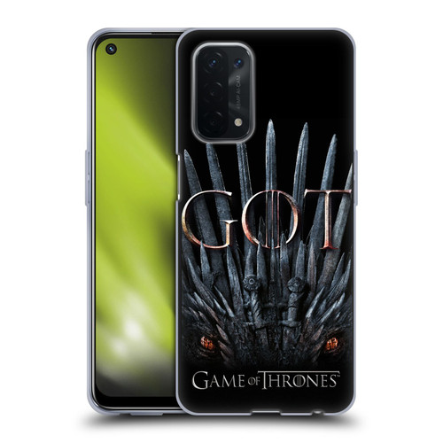 HBO Game of Thrones Season 8 Key Art Dragon Throne Soft Gel Case for OPPO A54 5G