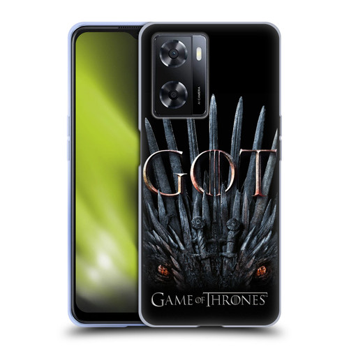 HBO Game of Thrones Season 8 Key Art Dragon Throne Soft Gel Case for OPPO A57s