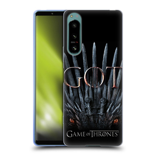HBO Game of Thrones Season 8 Key Art Dragon Throne Soft Gel Case for Sony Xperia 5 IV