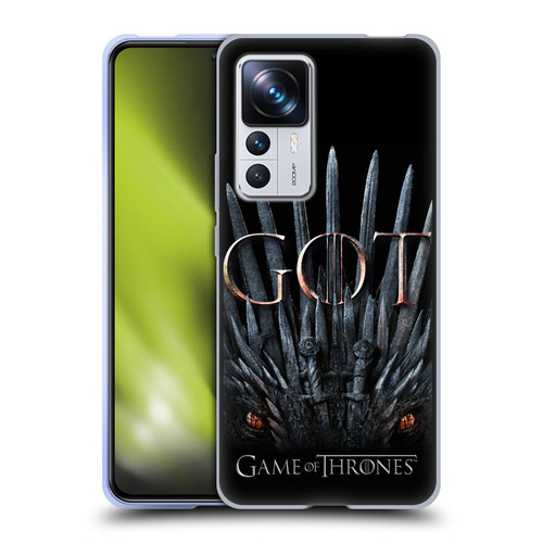 HBO Game of Thrones Season 8 Key Art Dragon Throne Soft Gel Case for Xiaomi 12T Pro