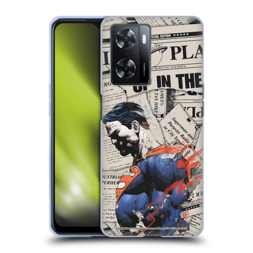 Superman DC Comics 80th Anniversary Newspaper Soft Gel Case for OPPO A57s