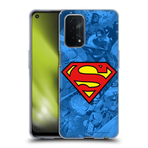 Superman DC Comics Comicbook Art Collage Soft Gel Case for OPPO A54 5G