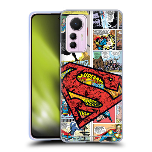 Superman DC Comics Comicbook Art Oversized Logo Soft Gel Case for Xiaomi 12 Lite