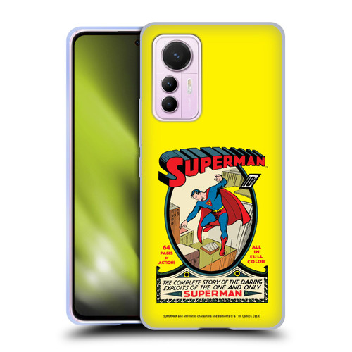 Superman DC Comics Famous Comic Book Covers Number 1 Soft Gel Case for Xiaomi 12 Lite