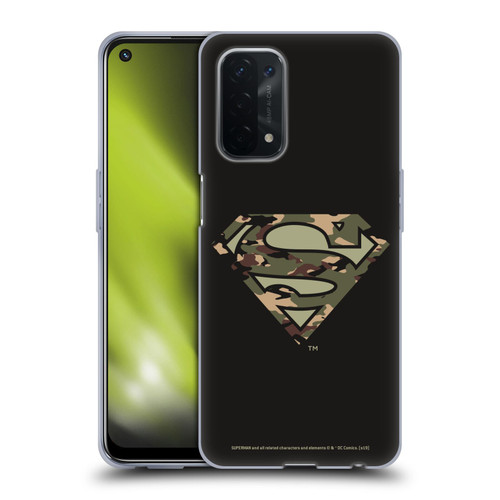 Superman DC Comics Logos Camouflage Soft Gel Case for OPPO A54 5G