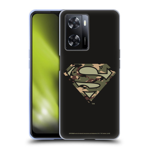 Superman DC Comics Logos Camouflage Soft Gel Case for OPPO A57s