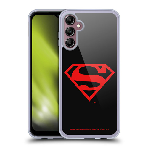 Superman DC Comics Logos Black And Red Soft Gel Case for Samsung Galaxy A14 5G