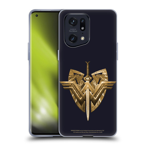 Wonder Woman Movie Logos Sword And Shield Soft Gel Case for OPPO Find X5 Pro