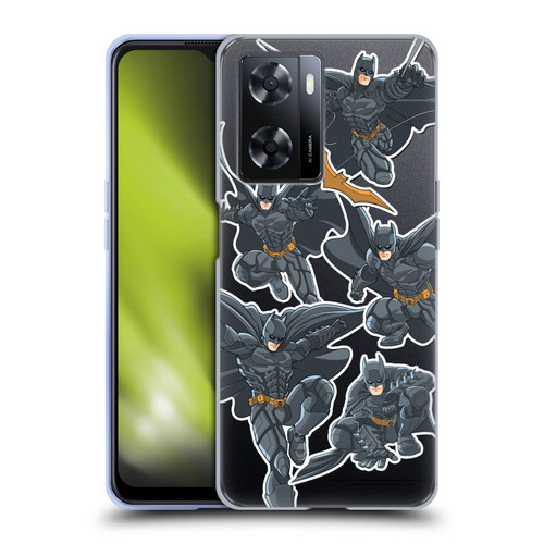 The Dark Knight Character Art Batman Sticker Collage Soft Gel Case for OPPO A57s