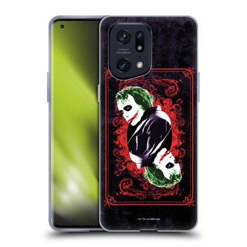 The Dark Knight Graphics Joker Card Soft Gel Case for OPPO Find X5 Pro
