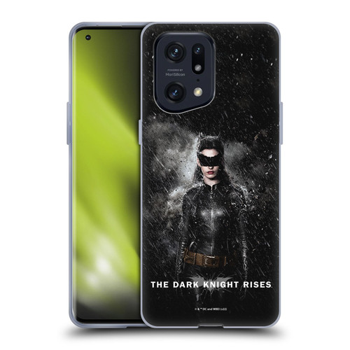 The Dark Knight Rises Key Art Catwoman Rain Poster Soft Gel Case for OPPO Find X5 Pro