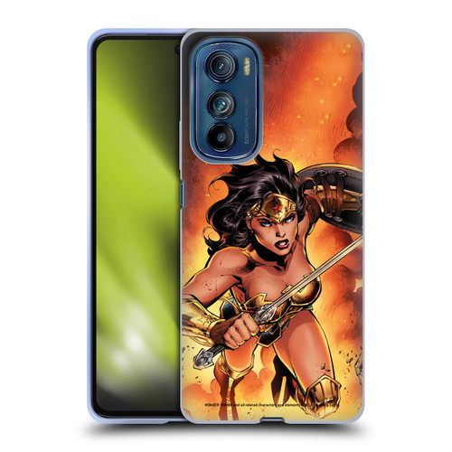 Wonder Woman DC Comics Comic Book Cover Justice League #4 2018 Soft Gel Case for Motorola Edge 30