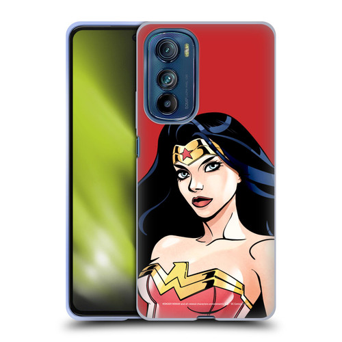 Wonder Woman DC Comics Character Art Portrait Soft Gel Case for Motorola Edge 30