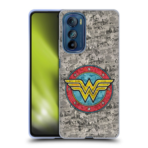 Wonder Woman DC Comics Vintage Art Comics Logo Soft Gel Case for Motorola Edge 30