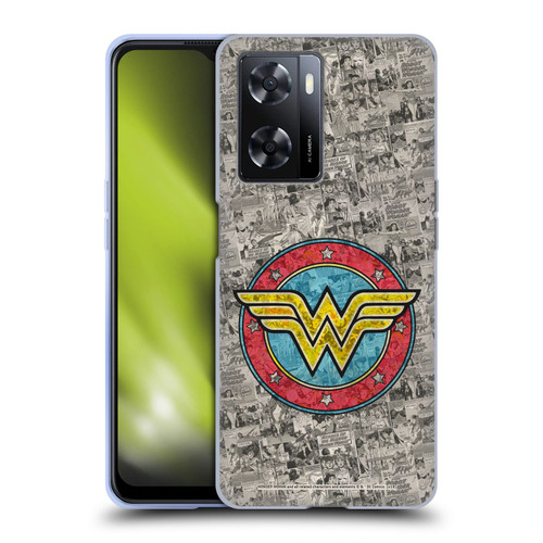 Wonder Woman DC Comics Vintage Art Comics Logo Soft Gel Case for OPPO A57s