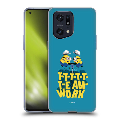 Minions Rise of Gru(2021) Graphics Teamwork Soft Gel Case for OPPO Find X5 Pro