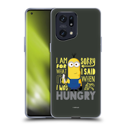 Minions Rise of Gru(2021) Humor Hungry Soft Gel Case for OPPO Find X5 Pro