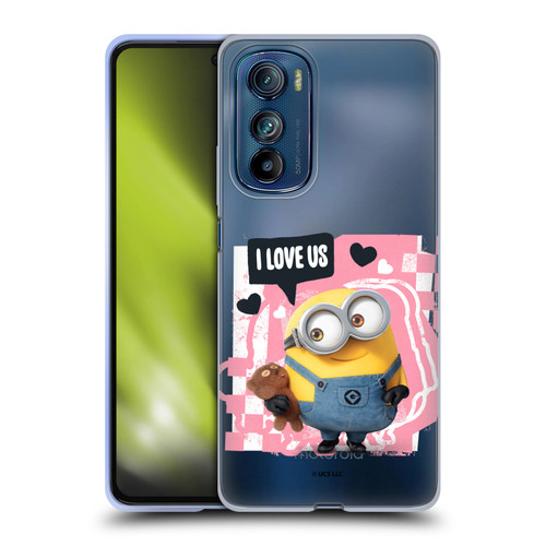 Minions Rise of Gru(2021) Valentines 2021 Bob Loves Bear Soft Gel Case for Motorola Edge 30